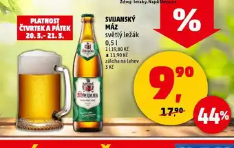 Penny Market Pivo svijanský máz nabídka