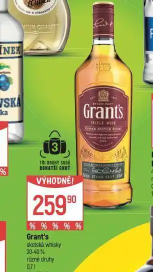 Globus Grant's triple wood whisky nabídka