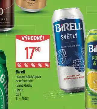 Globus Birell nealkoholické pivo nabídka