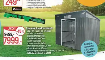 Globus Zahradní domek na nářadí nabídka