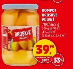 Penny Market KOMPOT BROSKVE PŮLENÉ nabídka