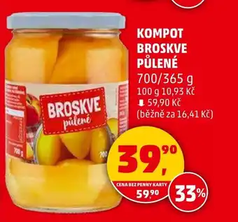 Penny Market KOMPOT BROSKVE PŮLENÉ nabídka