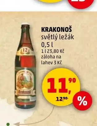 Penny Market KRAKONOŠ světlý ležák 0,51 nabídka