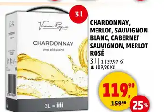 Penny Market CHARDONNAY, MERLOT, SAUVIGNON BLANC, CABERNET SAUVIGNON, MERLOT ROSÉ nabídka