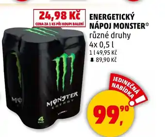 Penny Market ENERGETICKÝ NÁPOJ MONSTER* různé druhy nabídka