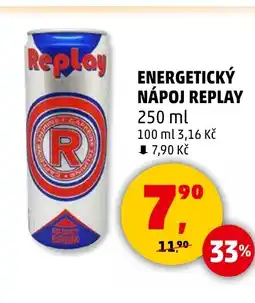 Penny Market ENERGETICKÝ NÁPOJ REPLAY nabídka