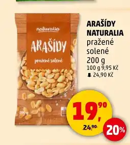 Penny Market ARAŠIDY NATURALIA pražené solené nabídka