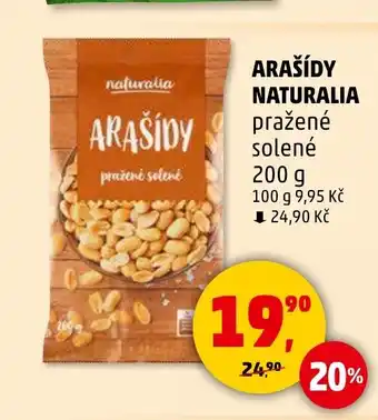 Penny Market ARAŠIDY NATURALIA pražené solené nabídka