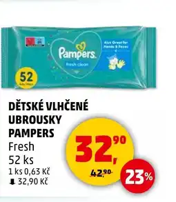 Penny Market DĚTSKÉ VLHČENÉ UBROUSKY PAMPERS Fresh nabídka