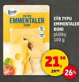 Penny Market SÝR TYPU EMMENTALER Boni nabídka