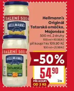 Billa Hellmann's Originál Tatarská omáčka, nabídka