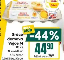 Billa Srdce domova Vejce M nabídka