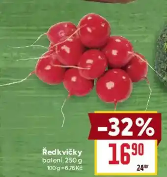 Billa Ředkvičky balení, nabídka