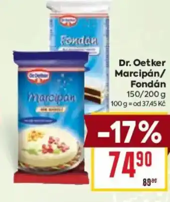 Billa Dr. Oetker Marcipán/ Fondán nabídka