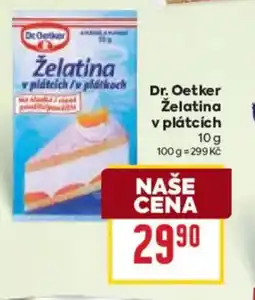 Billa Dr. Oetker Želatina v plátcích nabídka