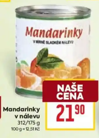 Billa Mandarinky nabídka