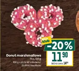 Billa Donut marshmallows nabídka