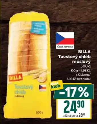 Billa BILLA klub Toustový chléb nabídka