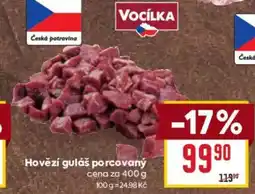 Billa Hovězí guláš porcovaný nabídka