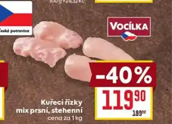 Billa Kuřecí řízky mix prsní, stehenní cena za nabídka