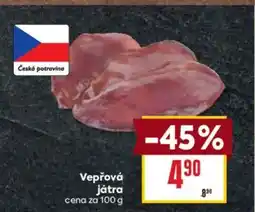 Billa Vepřová játra cena za nabídka