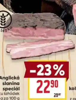 Billa Anglická slanina speciál nabídka