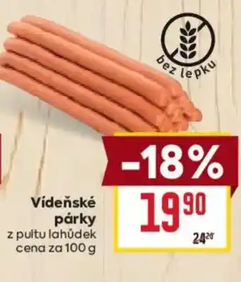 Billa Vídeňské párky nabídka