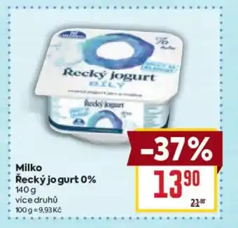 Billa Milko Řecký jogurt 0% nabídka