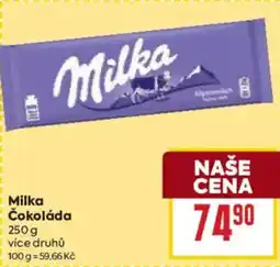 Billa Milka Čokoláda nabídka