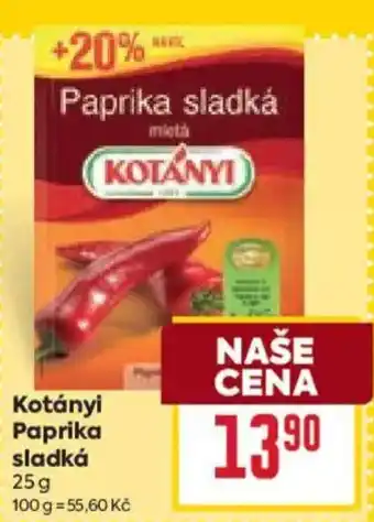 Billa Kotányi Paprika sladká nabídka