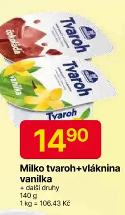 Hruška Milko tvaroh+vláknina vanilka nabídka