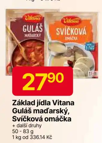 Hruška Základ jídla Vitana Guláš maďarský, Svíčková omáčka nabídka