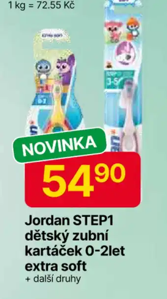 Hruška Jordan STEP1 dětský zubní kartáček 0-2let extra soft nabídka