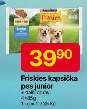 Hruška Friskies kapsička pes junior nabídka