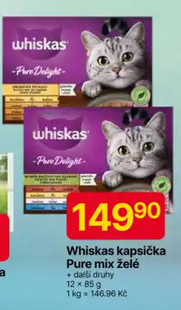 Hruška Whiskas kapsička Pure mix želé nabídka