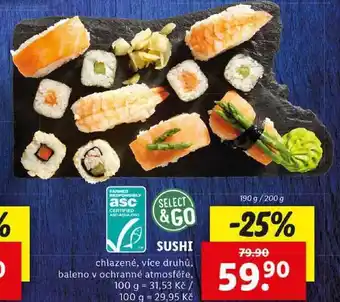 Lidl SUSHI, 190 g/200 g nabídka