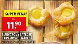 Lidl PLUNDROVÝ ŠÁTEČEK S KRÉMOVOU NÁPLNÍ, 95 g nabídka