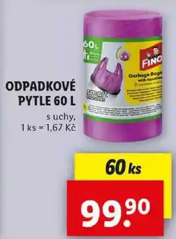 Lidl ODPADKOVÉ PYTLE 60 L, 60 ks nabídka