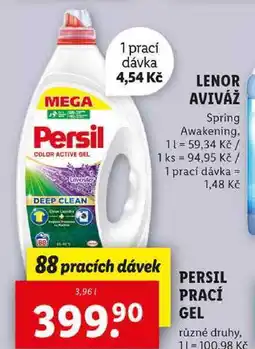 Lidl PERSIL PRACÍ GEL, 3,96 l/88 PD nabídka