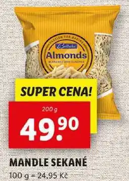 Lidl MANDLE SEKANÉ, 200 g nabídka