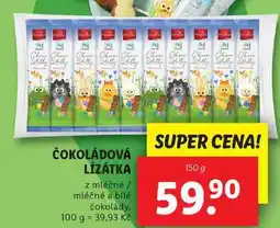 Lidl ČOKOLÁDOVÁ LÍZÁTKA, 150 g nabídka