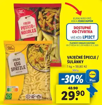 Lidl VAJEČNÉ ŠPECLE/ŠULÁNKY nabídka