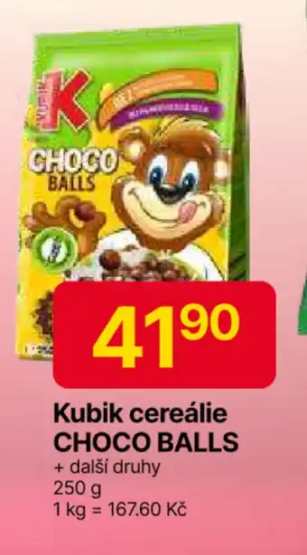 Hruška Kubik cereálie Choco Balls nabídka