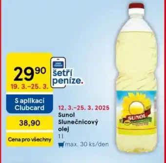 Tesco Sunol Slunečnicový olej nabídka