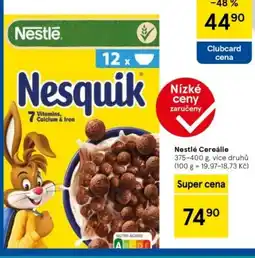 Tesco Nestlé Cereálie nabídka