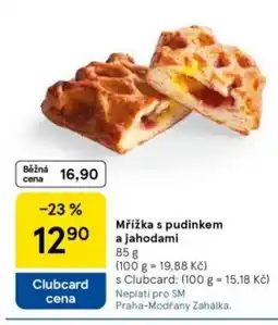 Tesco Mřížka s pudinkem a jahodami nabídka