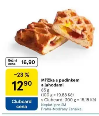 Tesco Mřížka s pudinkem a jahodami nabídka