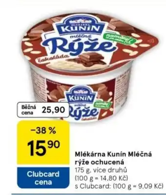 Tesco Mlékárna Kunín Mléčná rýže ochucená nabídka