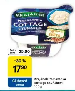 Tesco Krajánek Pomazánka cottage s tuňákem nabídka