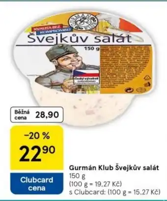 Tesco Gurmán Klub Švejkův salát nabídka